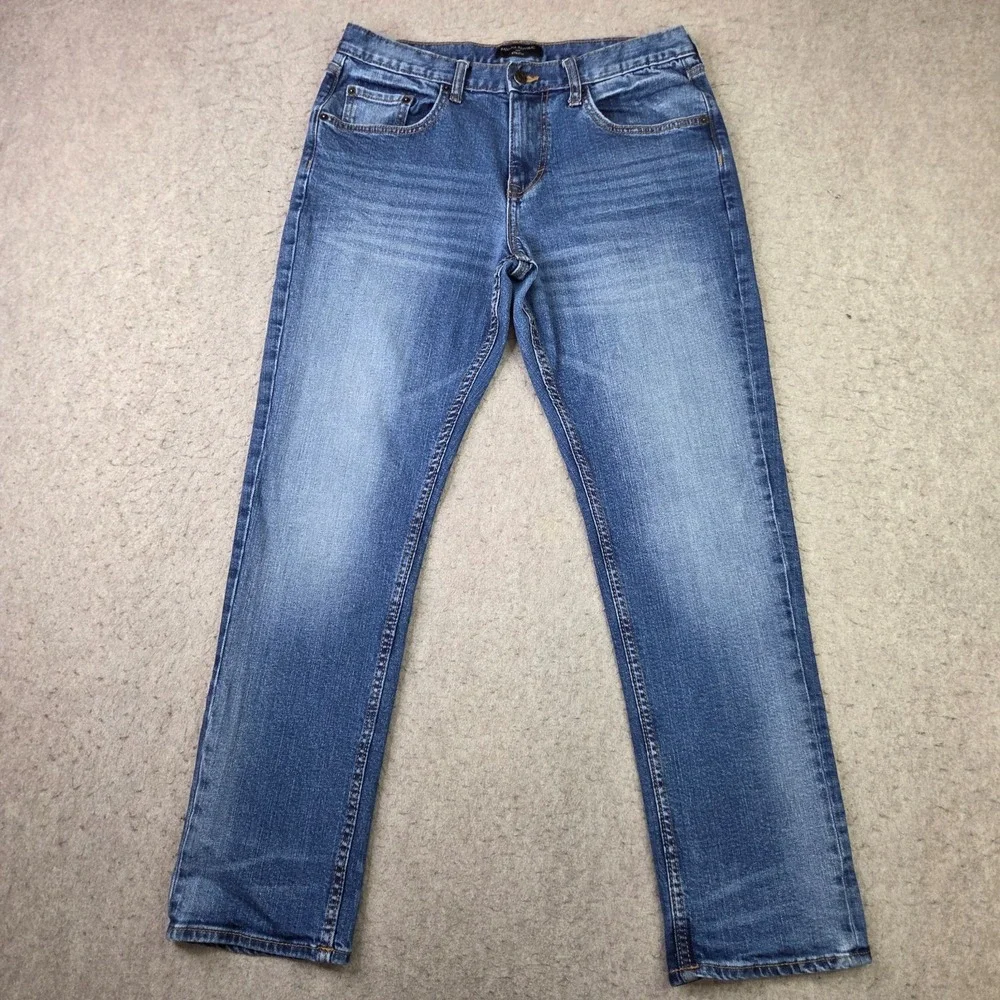 Banana Republic Athletic Jeans Mens 33x32 Blue Whisker Stretch Denim